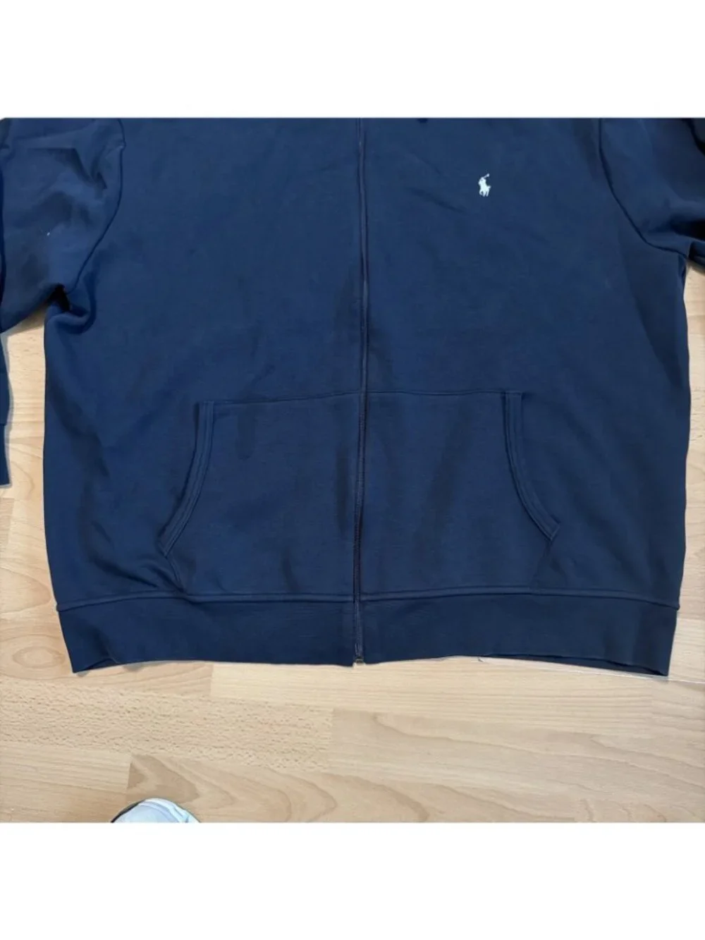 Polo Ralph Lauren Performance Hoodie Mens 3XLB Blue Full Zip Fleece Sweatshirt